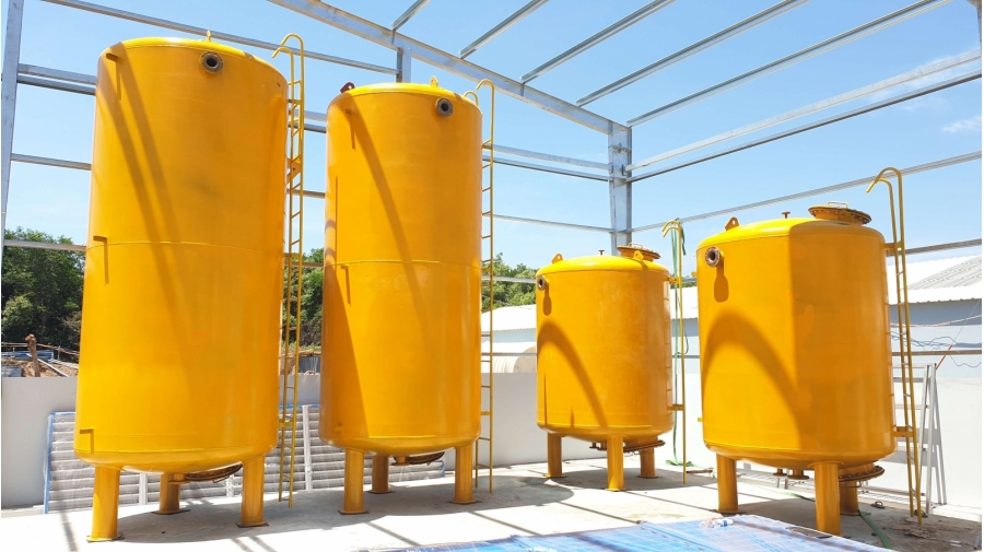 BỒN SẮT ÁP LỰC PHỦ VÀNG