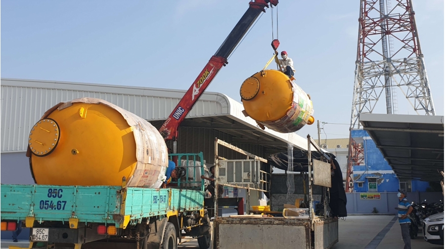 BỒN SẮT ÁP LỰC PHỦ VÀNG