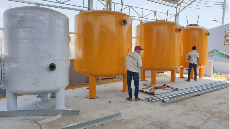 BỒN SẮT ÁP LỰC PHỦ VÀNG