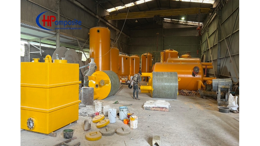 BỒN SẮT XỬ LÝ ÁP LỰC PHỦ ĐỎ