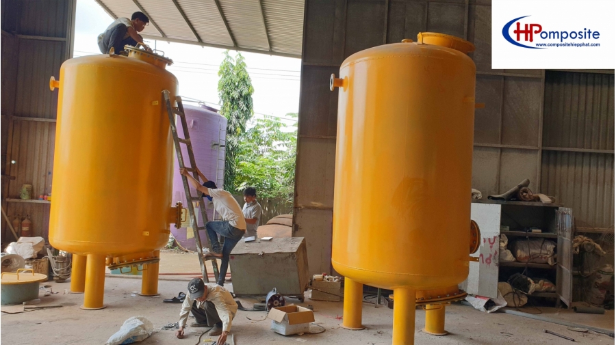  BỒN SẮT THÉP DÙNG CHO XỬ LÝ NƯƠC THẢI