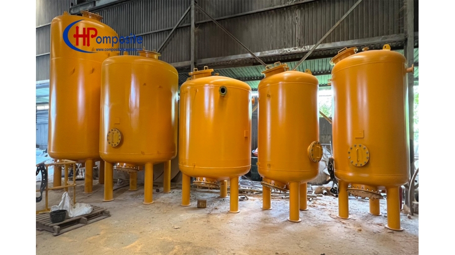 BỒN SẮT XỬ LÝ ÁP LỰC PHỦ ĐỎ